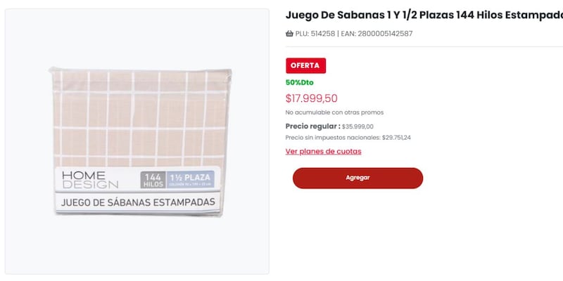 Venden juegos de sábanas de gran calidad desde $17.999: dónde y cómo conseguirlas