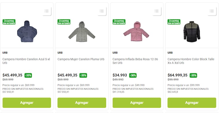 Algunas de las ofertas de Jumbo. (Foto: captura Jumbo)