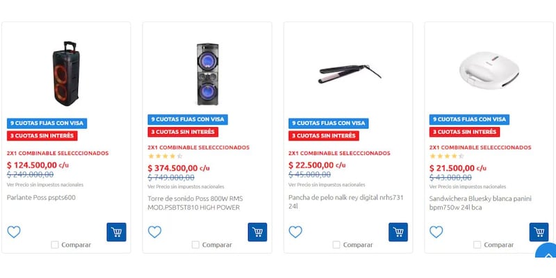 Algunos productos en descuento en Carrefour