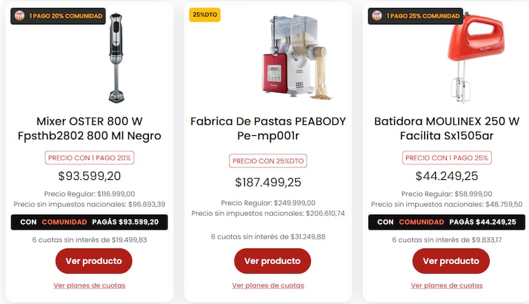 Algunos productos en oferta. (Foto: Coto)