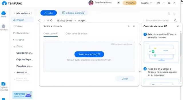 Terabox tiene una versión para computadoras. Foto: uptodown blog Terabox tiene una versión para computadoras. Foto: uptodown blog