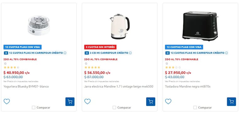 Algunas de las ofertas que hay en Carrefour. (Foto: Carrefour)