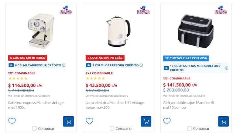 Algunas de las ofertas disponibles en Carrefour. (Foto: Carrefour)