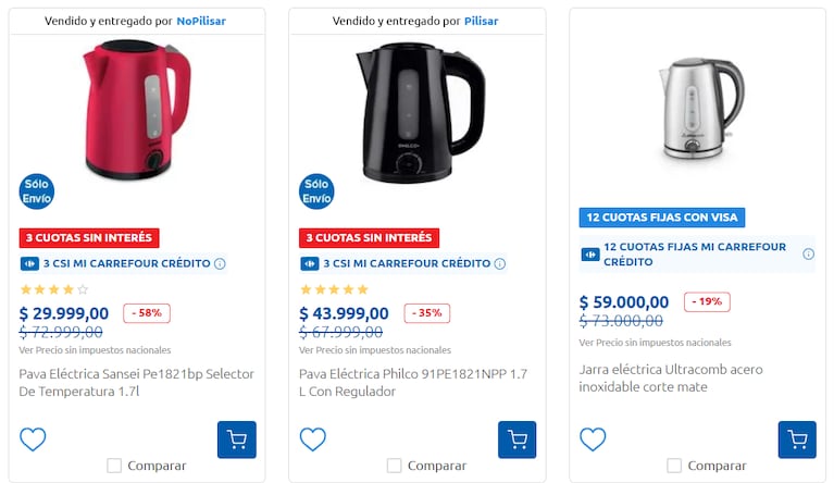 Algunas ofertas en Carrefour. (Foto: Carrefour)