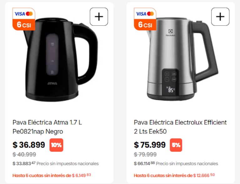 Algunas ofertas en ChangoMás. (Foto: ChangoMás)