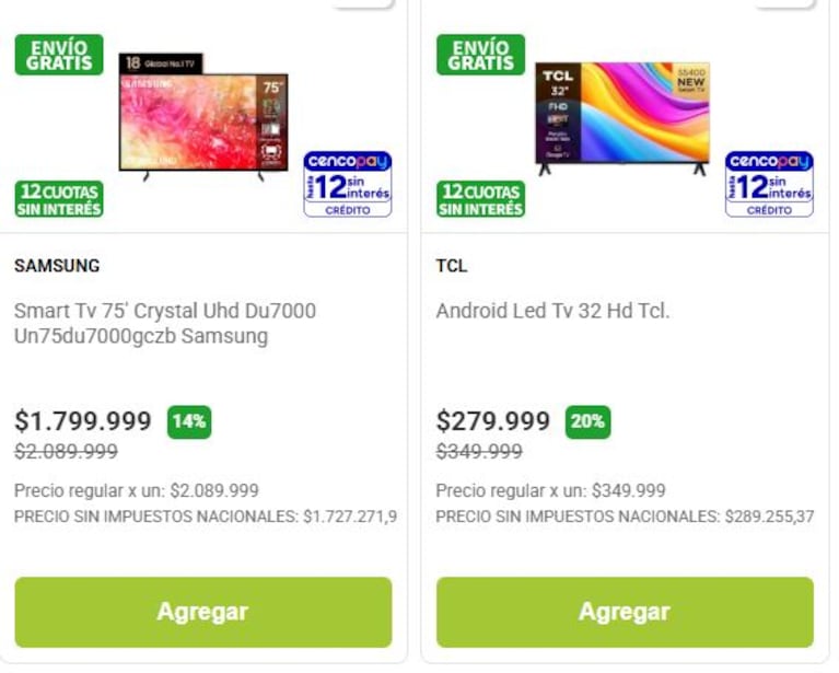 Algunos productos en descuento en Jumbo. (Foto: Jumbo)