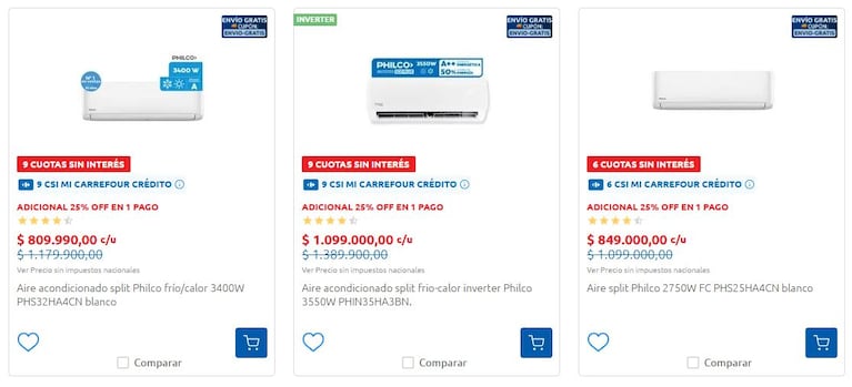 Algunos de los productos en oferta en de Carrefour. (Foto: Carrefour)